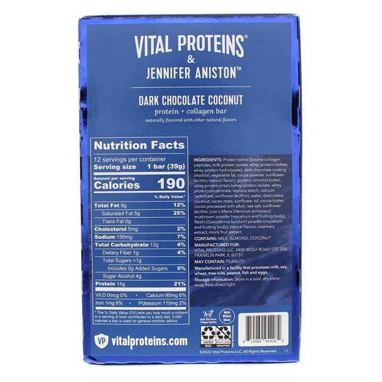 Jennifer Aniston Protein + Collagen Bar, Vital Proteins